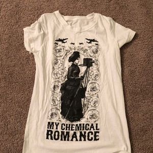 Black and white Victorian woman mcr tee